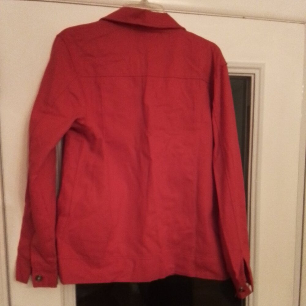 Bright Red denim jacket